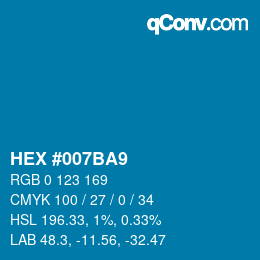 Color code: HEX #007BA9 | qconv.com