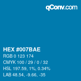 Color code: HEX #007BAE | qconv.com