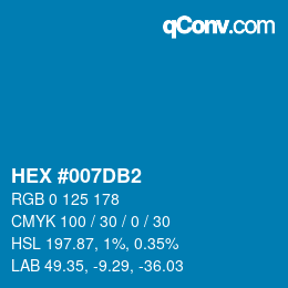 Color code: HEX #007DB2 | qconv.com