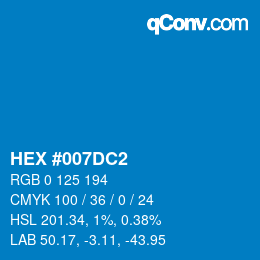 Color code: HEX #007DC2 | qconv.com