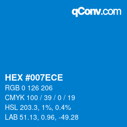 Color code: HEX #007ECE | qconv.com