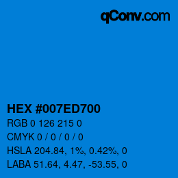 Color code: HEX #007ED700 | qconv.com
