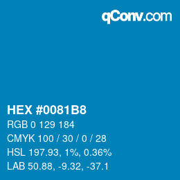 Código de color: HEX #0081B8 | qconv.com