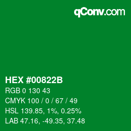 Color code: HEX #00822B | qconv.com