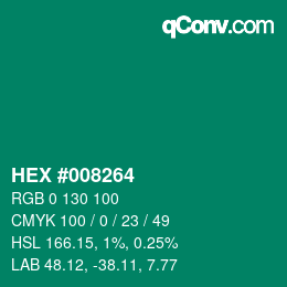 Color code: HEX #008264 | qconv.com