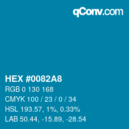 Color code: HEX #0082A8 | qconv.com