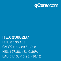 Color code: HEX #0082B7 | qconv.com