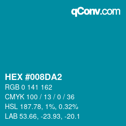 Color code: HEX #008DA2 | qconv.com