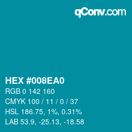 Color code: HEX #008EA0 | qconv.com