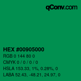 Color code: HEX #00905000 | qconv.com