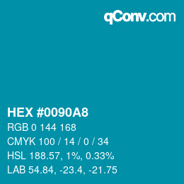 Color code: HEX #0090A8 | qconv.com
