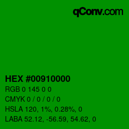 Color code: HEX #00910000 | qconv.com