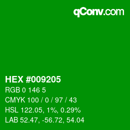 Color code: HEX #009205 | qconv.com