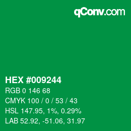 Color code: HEX #009244 | qconv.com