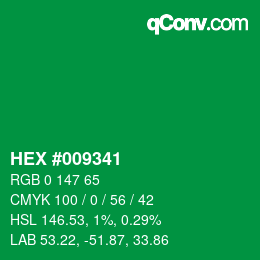 Color code: HEX #009341 | qconv.com