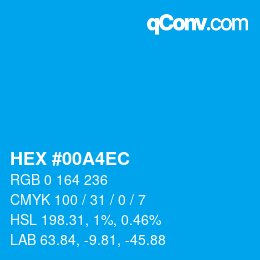 Color code: HEX #00A4EC | qconv.com