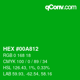 Color code: HEX #00A812 | qconv.com