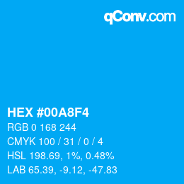 Color code: HEX #00A8F4 | qconv.com