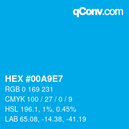 Color code: HEX #00A9E7 | qconv.com