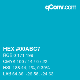 Color code: HEX #00ABC7 | qconv.com