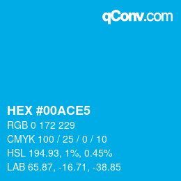 Color code: HEX #00ACE5 | qconv.com