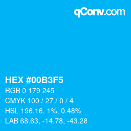 Código de color: HEX #00B3F5 | qconv.com