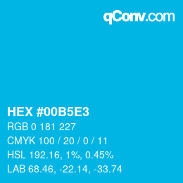 Color code: HEX #00B5E3 | qconv.com