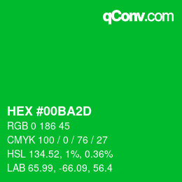 Color code: HEX #00BA2D | qconv.com