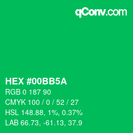 Color code: HEX #00BB5A | qconv.com