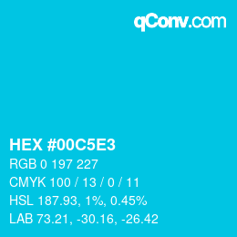 Color code: HEX #00C5E3 | qconv.com