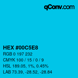 Color code: HEX #00C5E8 | qconv.com