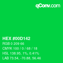 Color code: HEX #00D142 | qconv.com