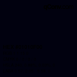 Color code: HEX #01010F00 | qconv.com