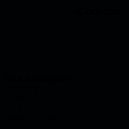 Color code: HEX #01020400 | qconv.com