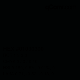Color code: HEX #01030300 | qconv.com