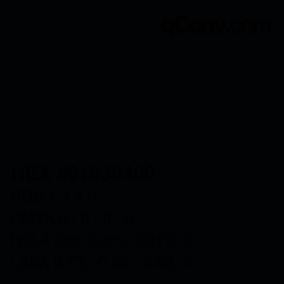 Color code: HEX #01030400 | qconv.com
