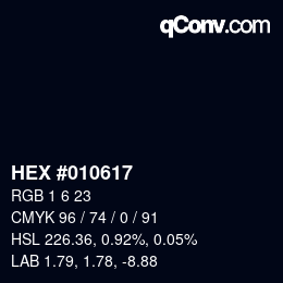 カラーコード: HEX #010617 | qconv.com