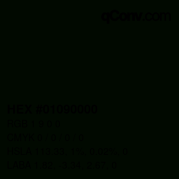 Color code: HEX #01090000 | qconv.com