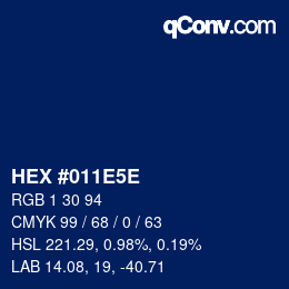 Color code: HEX #011E5E | qconv.com