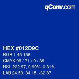 Color code: HEX #012D9C | qconv.com