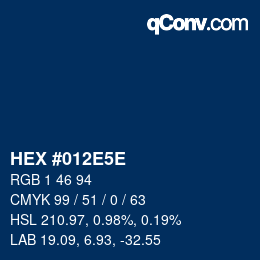 Código de color: HEX #012E5E | qconv.com