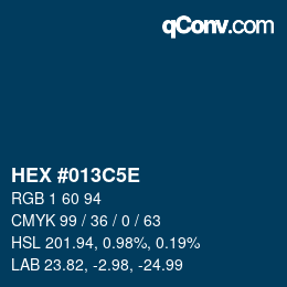 Código de color: HEX #013C5E | qconv.com