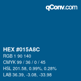 Color code: HEX #015A8C | qconv.com