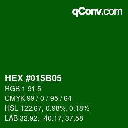 Color code: HEX #015B05 | qconv.com