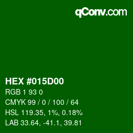 Color code: HEX #015D00 | qconv.com