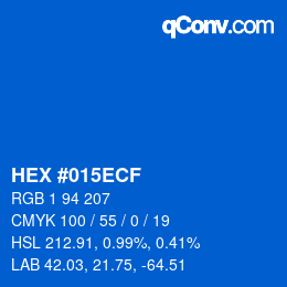 Color code: HEX #015ECF | qconv.com