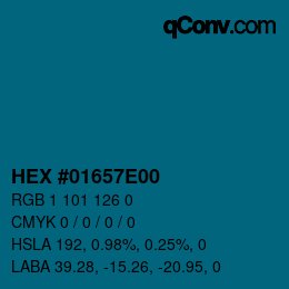 Color code: HEX #01657E00 | qconv.com