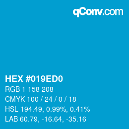 Color code: HEX #019ED0 | qconv.com