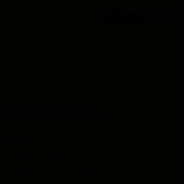 Color code: HEX #02030000 | qconv.com