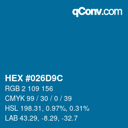 Color code: HEX #026D9C | qconv.com